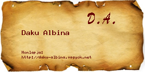 Daku Albina névjegykártya